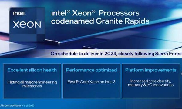 采用Intel  3代工艺，Intel计划明年发布发布Granite  Rapids-D外设芯片